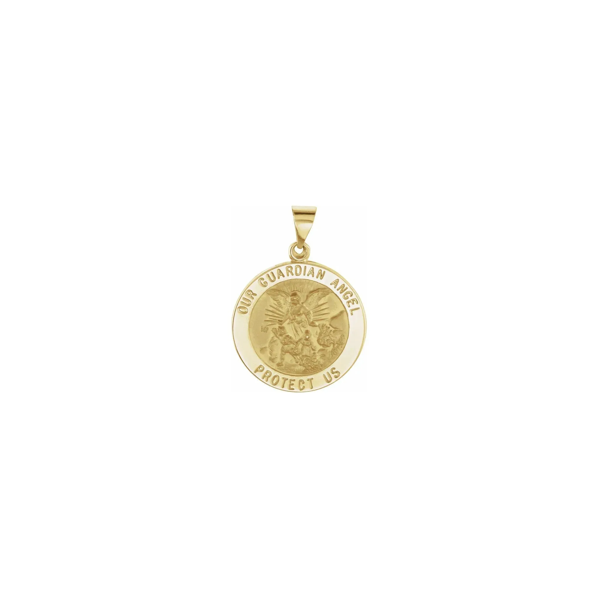 Guardian Angel Round Lightweight Medal (14K)