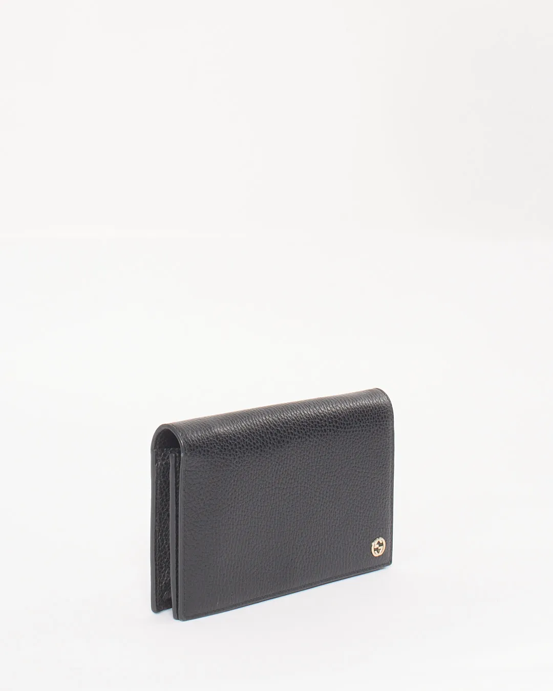 Gucci Black Leather Betty Wallet on Chain