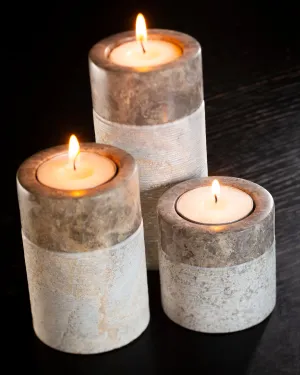 Hand-Carved Stone Candle Holder