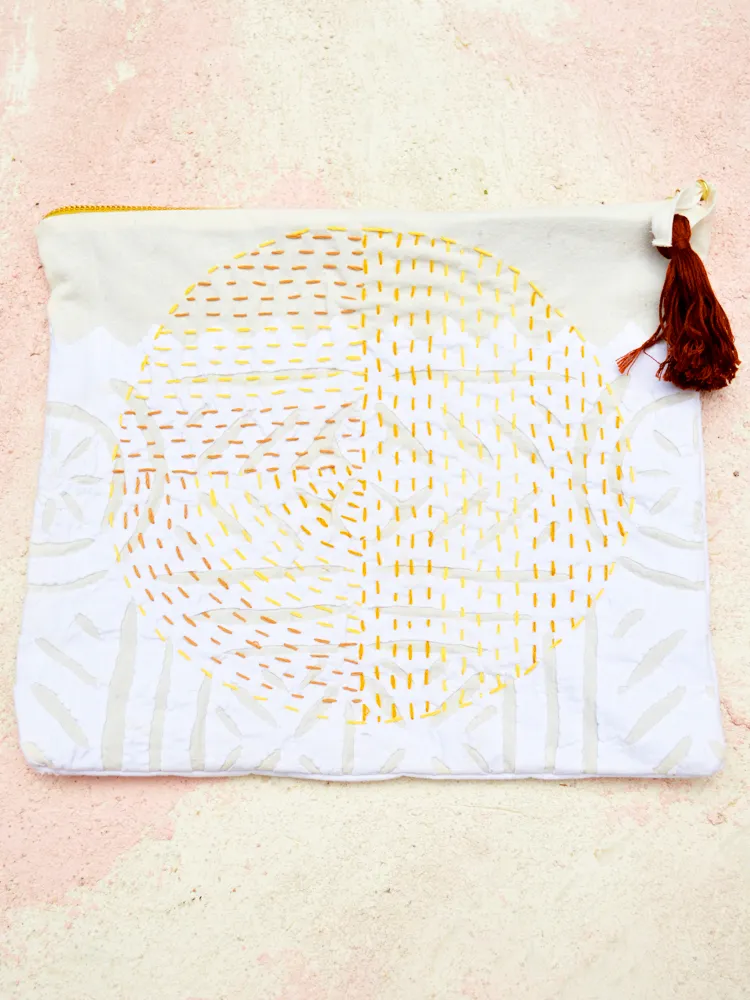 Hand Embroidered Pouch 002
