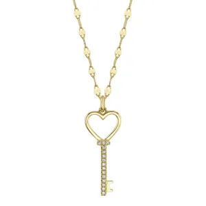Heart & Key Pendant
