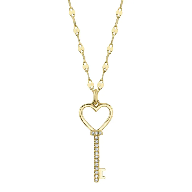 Heart & Key Pendant