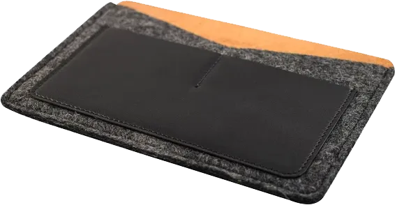 Helsinki Leather & felt Passport wallet