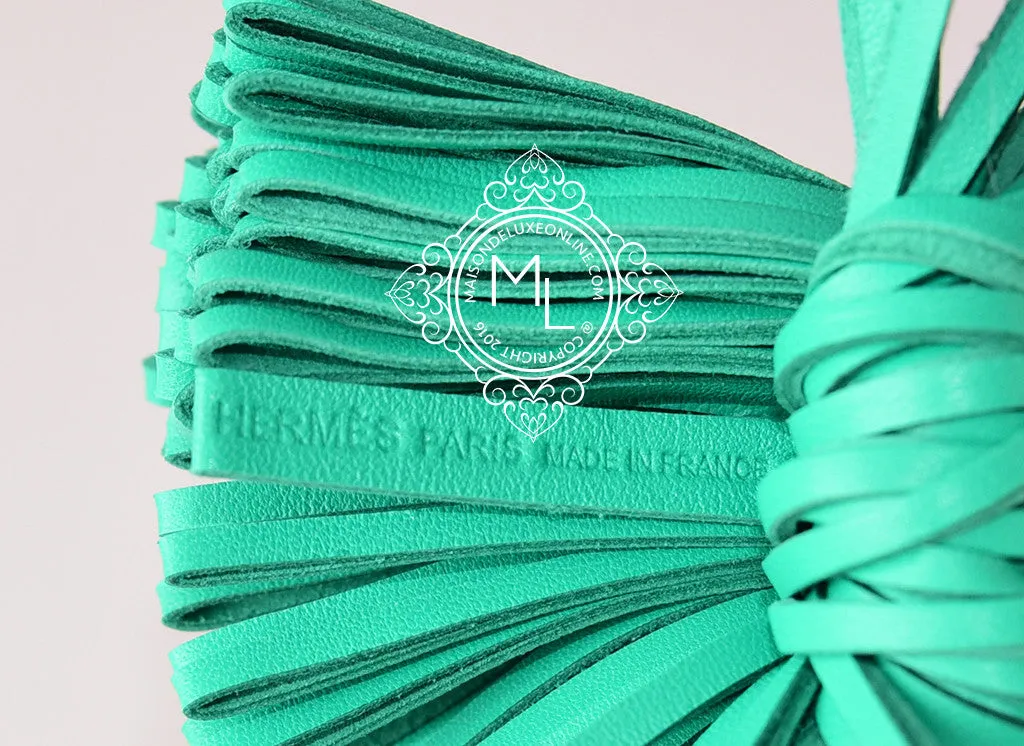 Hermes Green Menthe Carmen Keychain Bag Charm