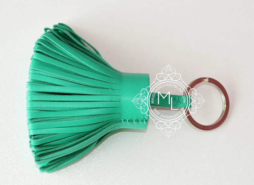 Hermes Green Menthe Carmen Keychain Bag Charm