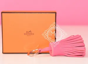 Hermes Rose Azalea Carmen Keychain Bag Charm