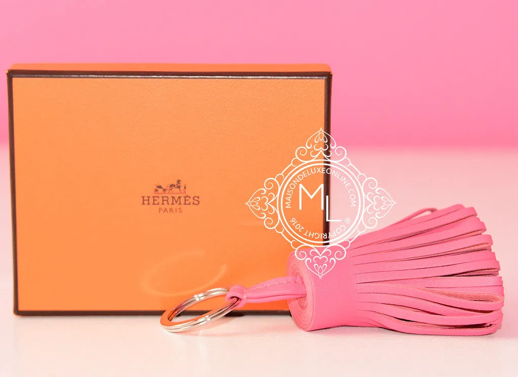 Hermes Rose Azalea Carmen Keychain Bag Charm