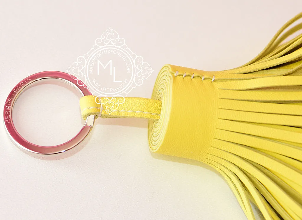 Hermes Soufre Yellow Carmen Keychain Bag Charm