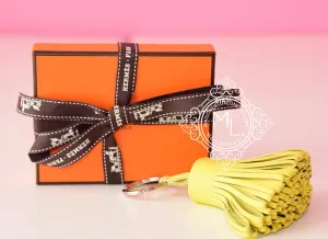 Hermes Soufre Yellow Carmen Keychain Bag Charm