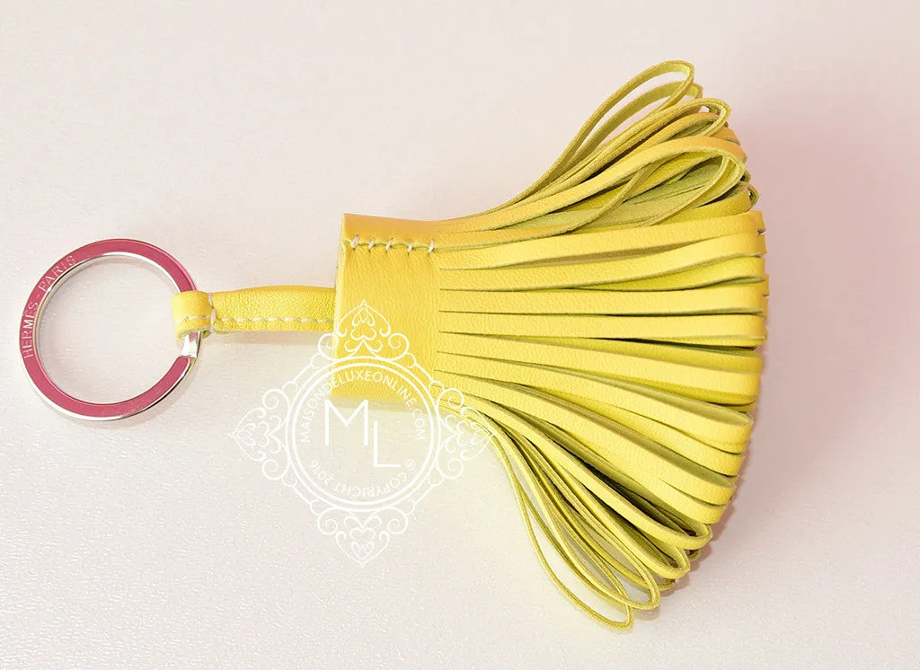 Hermes Soufre Yellow Carmen Keychain Bag Charm