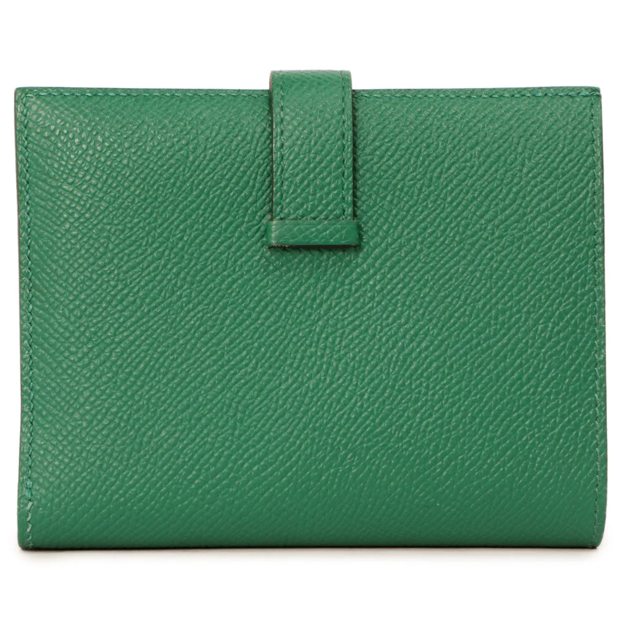 Hermes Vert Vertigo Epsom Bearn Compact Wallet