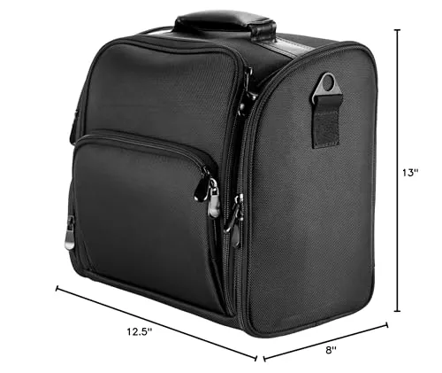 Hiker Hk3603 Soft Sided Professional Travel Makeup Case, Nylon Black