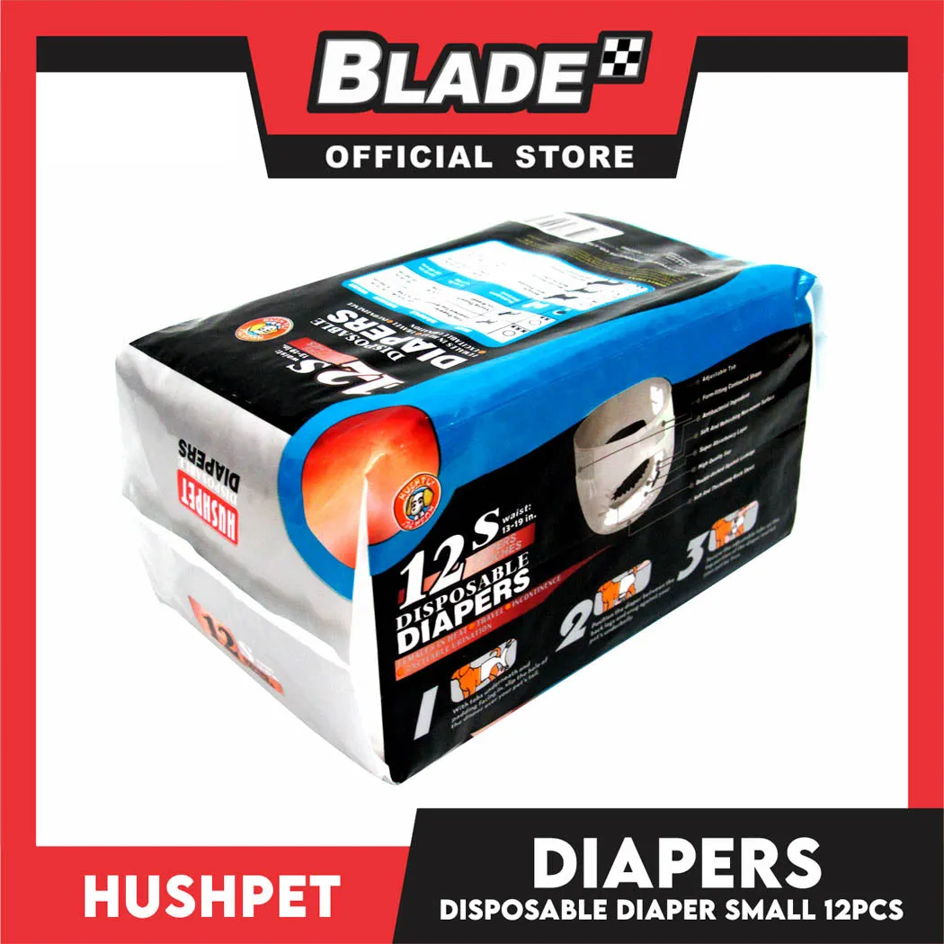 Hushpet Deluxe Disposable Dog Diapers 12pcs. (Small)