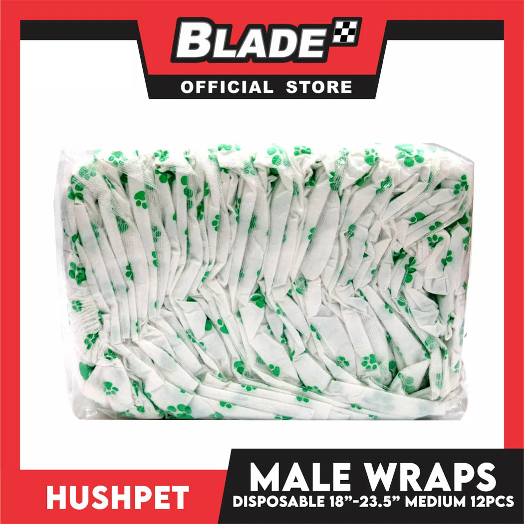 Hushpet Male Wrap Disposable Dog Diaper 12pcs. (Medium)