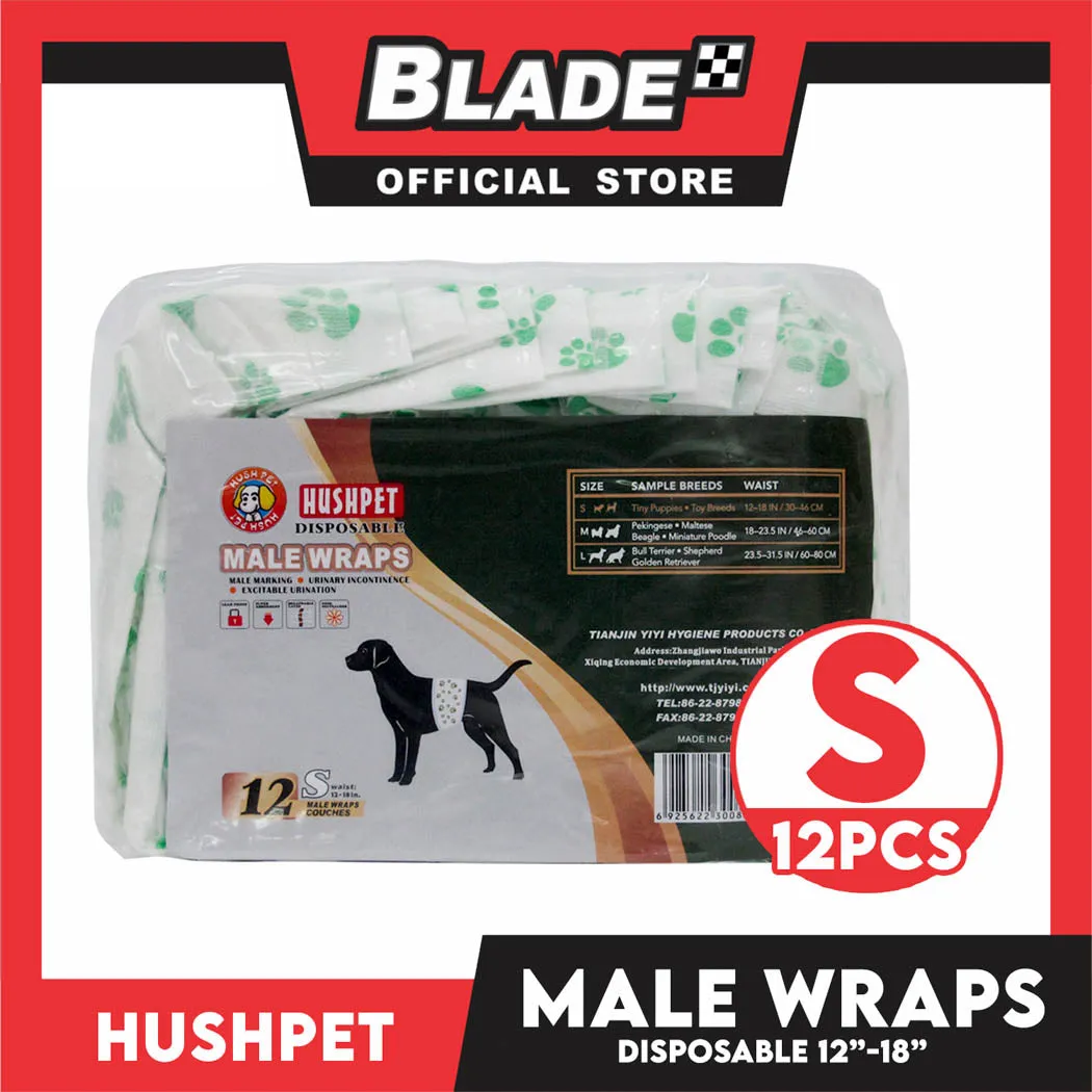 Hushpet Male Wrap Disposable Dog Diaper 12pcs. (Small)