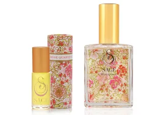 INDULGE ~ ROSE QUARTZ Perfume Oil Concentrate Roll-On and Organic Eau de Toilette Gift Set by Sage
