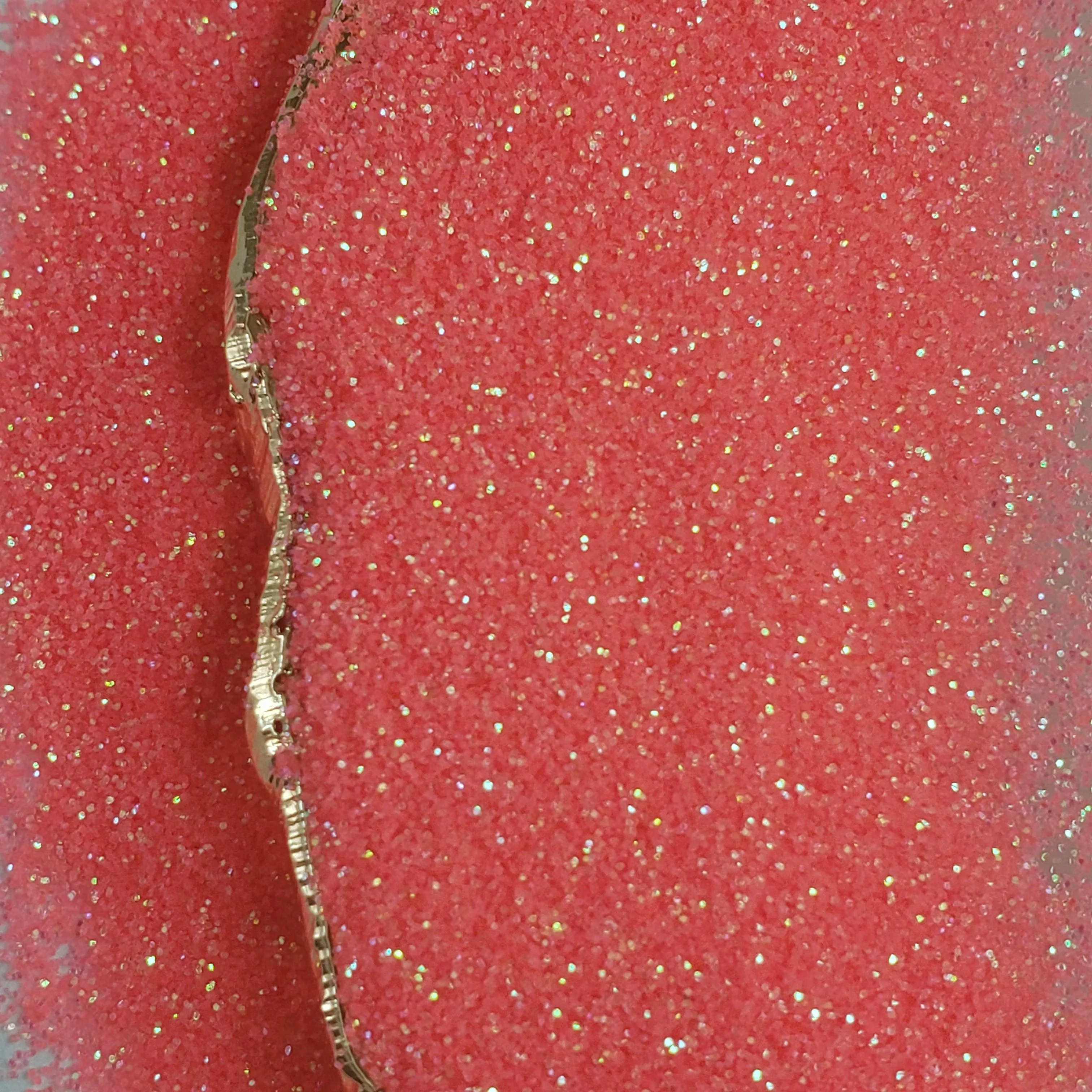 Iridescent Fluorescent Peach Glitter