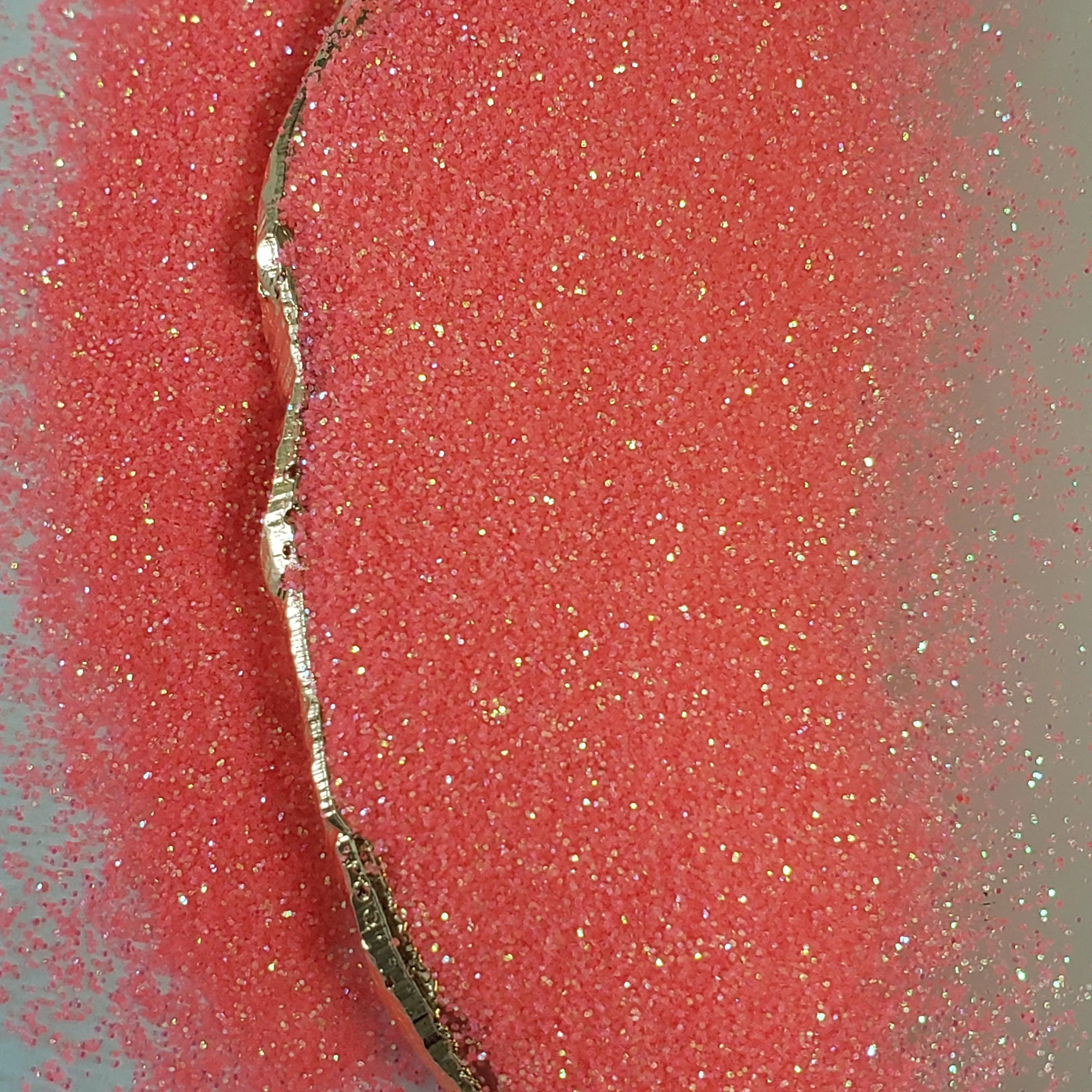 Iridescent Fluorescent Peach Glitter