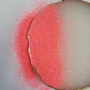 Iridescent Fluorescent Peach Glitter
