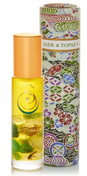 Jade & Topaz Blend 1/4 oz Gemstone Perfume Oil Concentrate by Sage