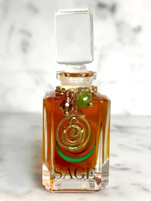 Jade & Topaz Blend Vanity Bottle by Sage, Pure Perfume Oil Concentrate
