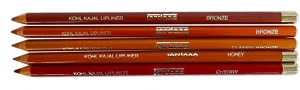 Jordana 7" Lip Liner Pencil (5 Pack) Cherry, Classic Bronze, Honey, Bronze