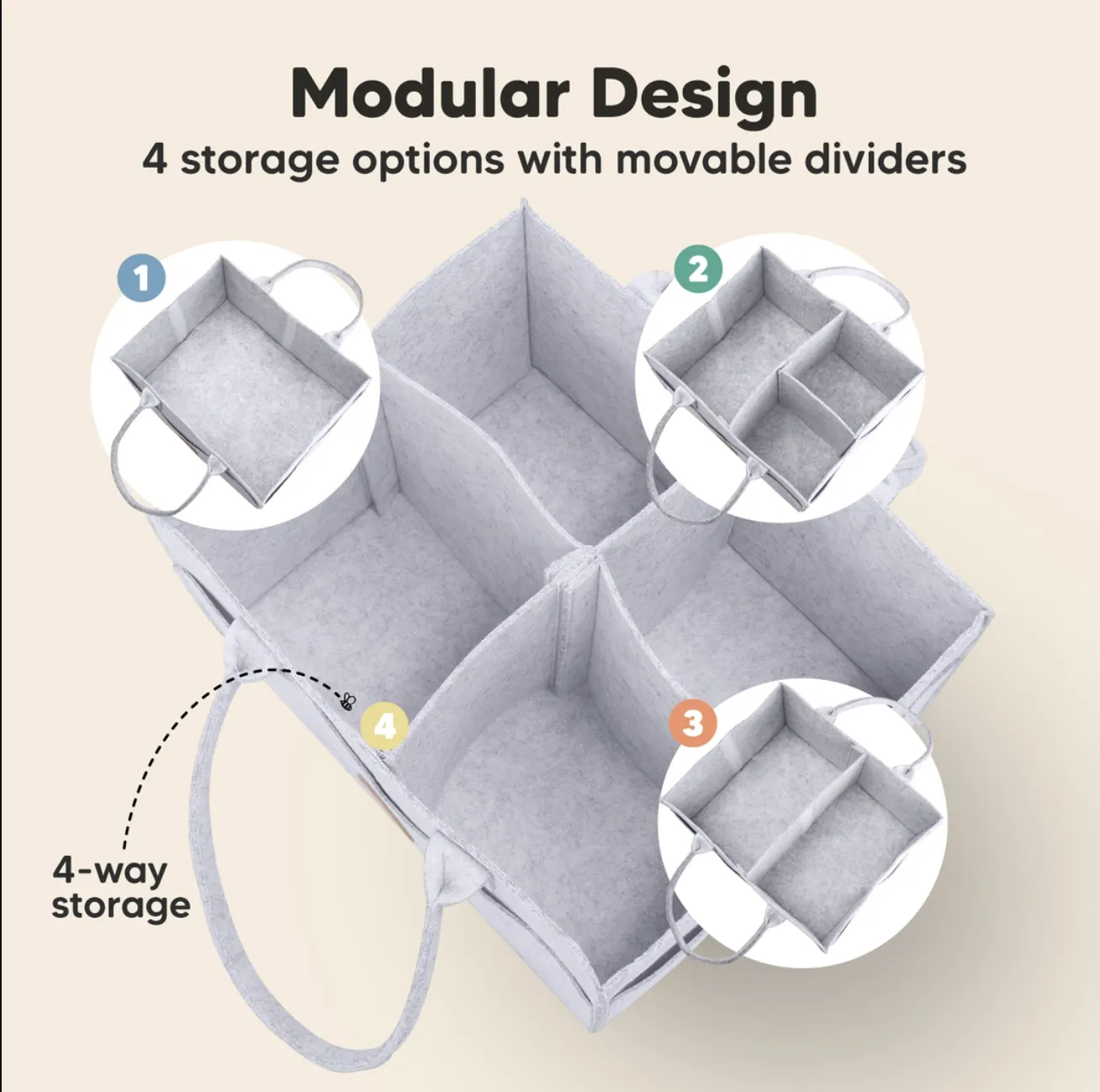 KeaBabies Original 2.0 Diaper Caddy