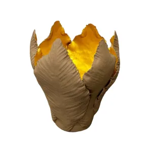 KIDDEE TAMDEE Leaf Candle Holder L - Brown Gold