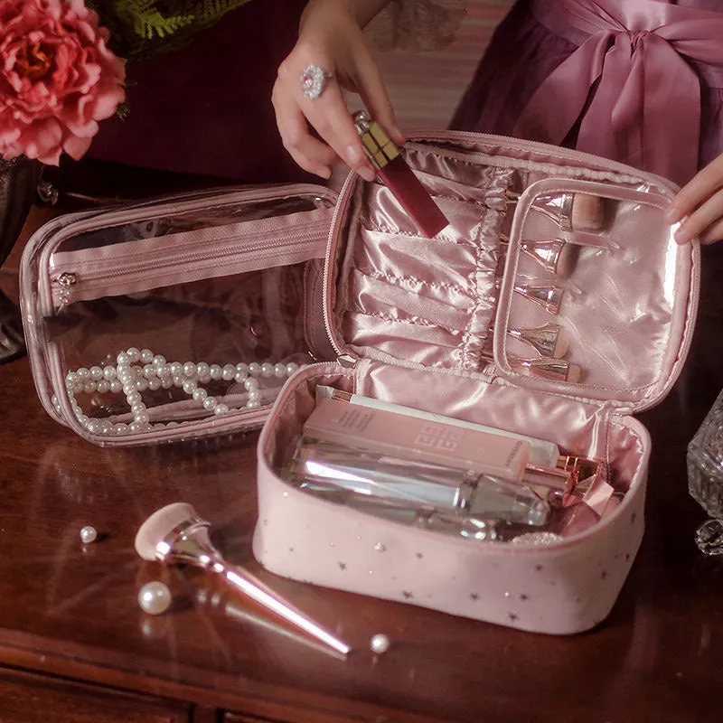 Large Capacity Velvet Cosmetic Bag