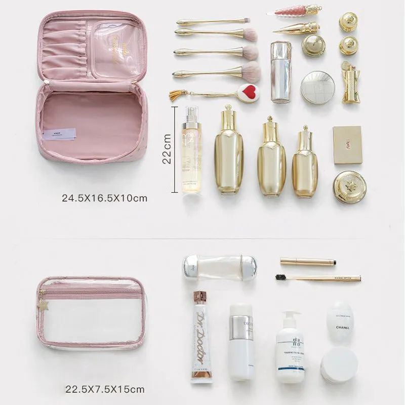 Large Capacity Velvet Cosmetic Bag
