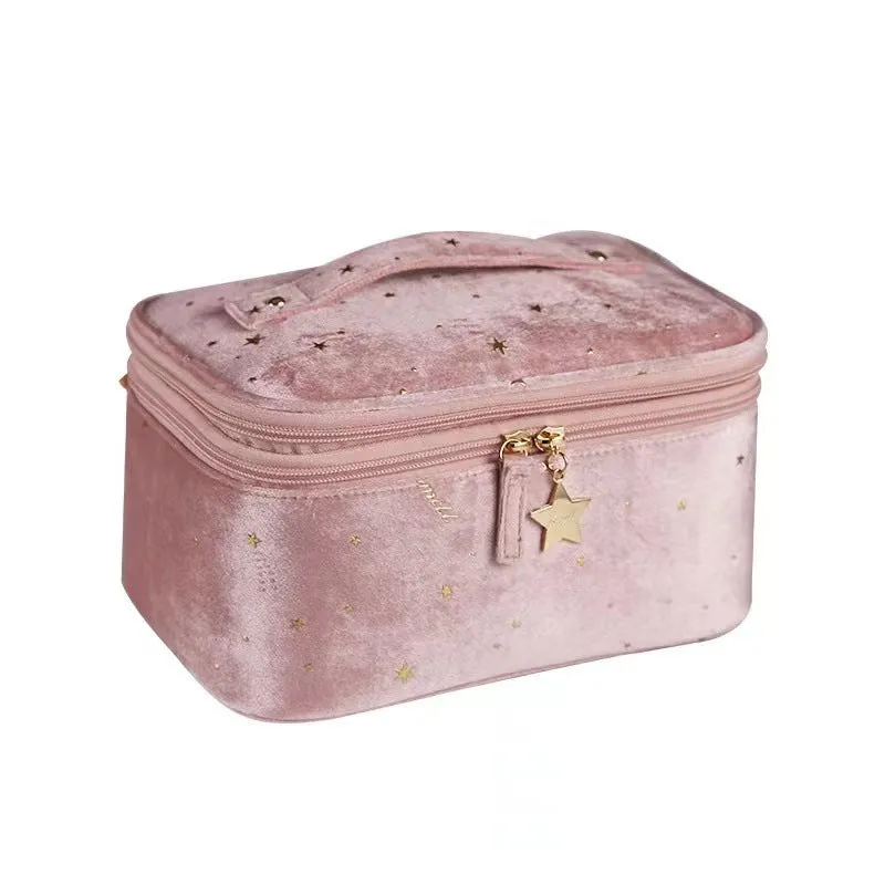 Large Capacity Velvet Cosmetic Bag