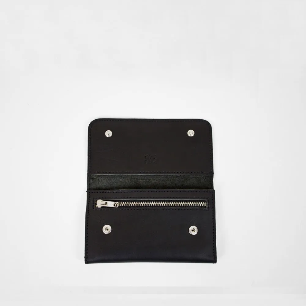 leather wallet S in black