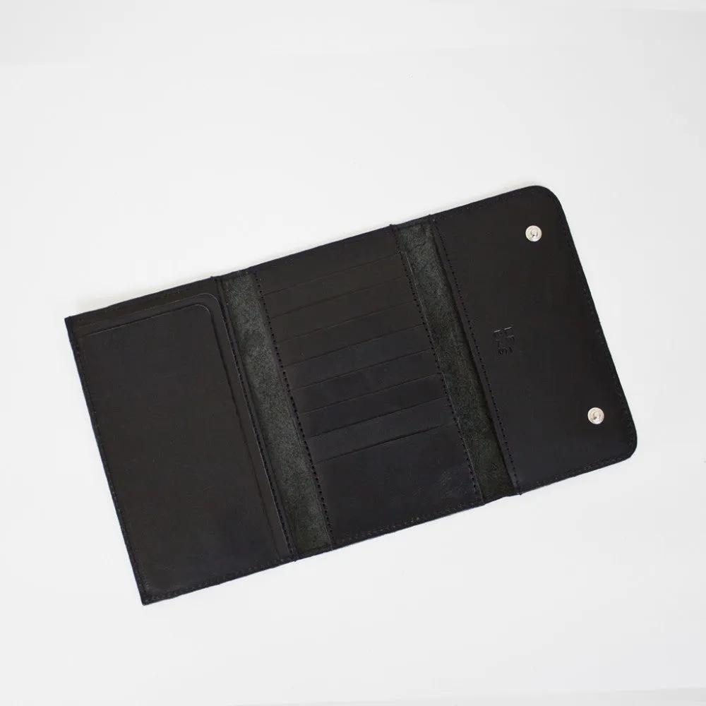leather wallet S in black