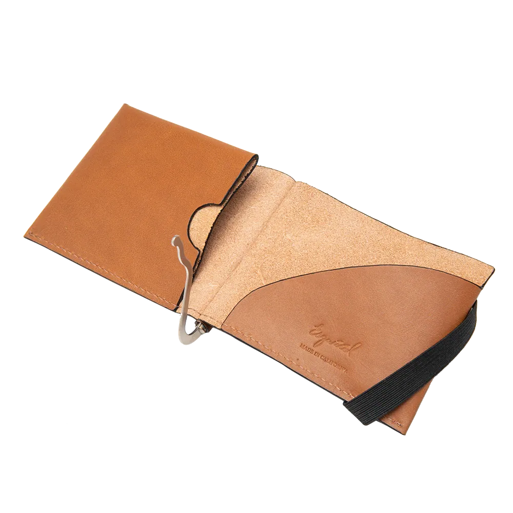 Leather Wallet with Adjustable Money Clip