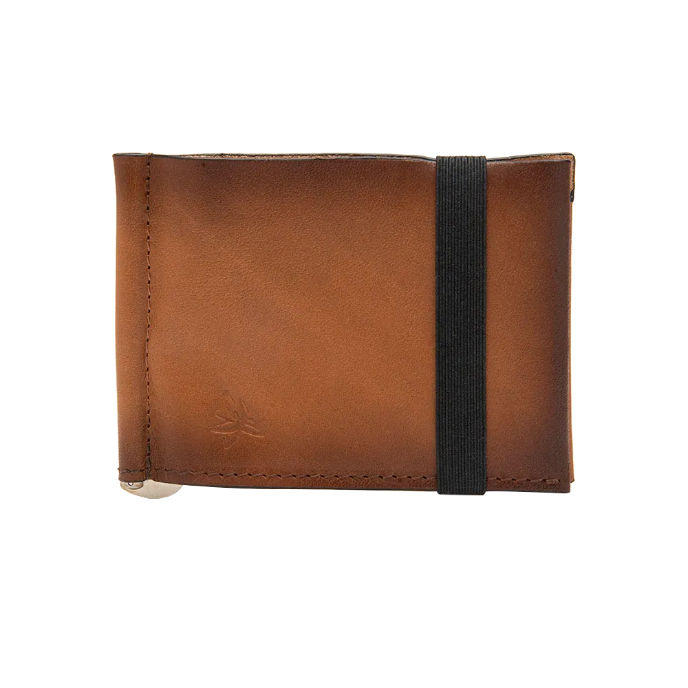 Leather Wallet with Adjustable Money Clip