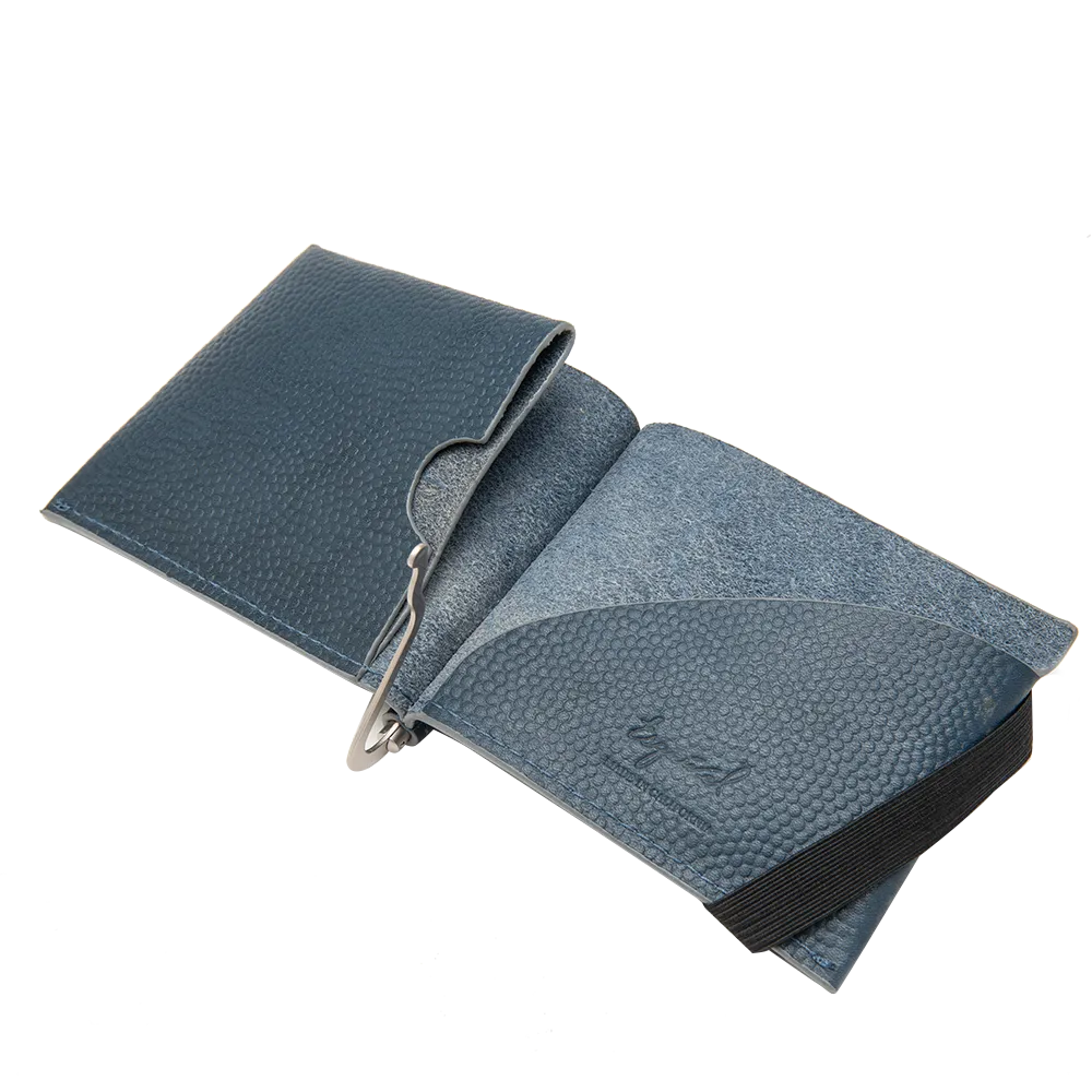 Leather Wallet with Adjustable Money Clip