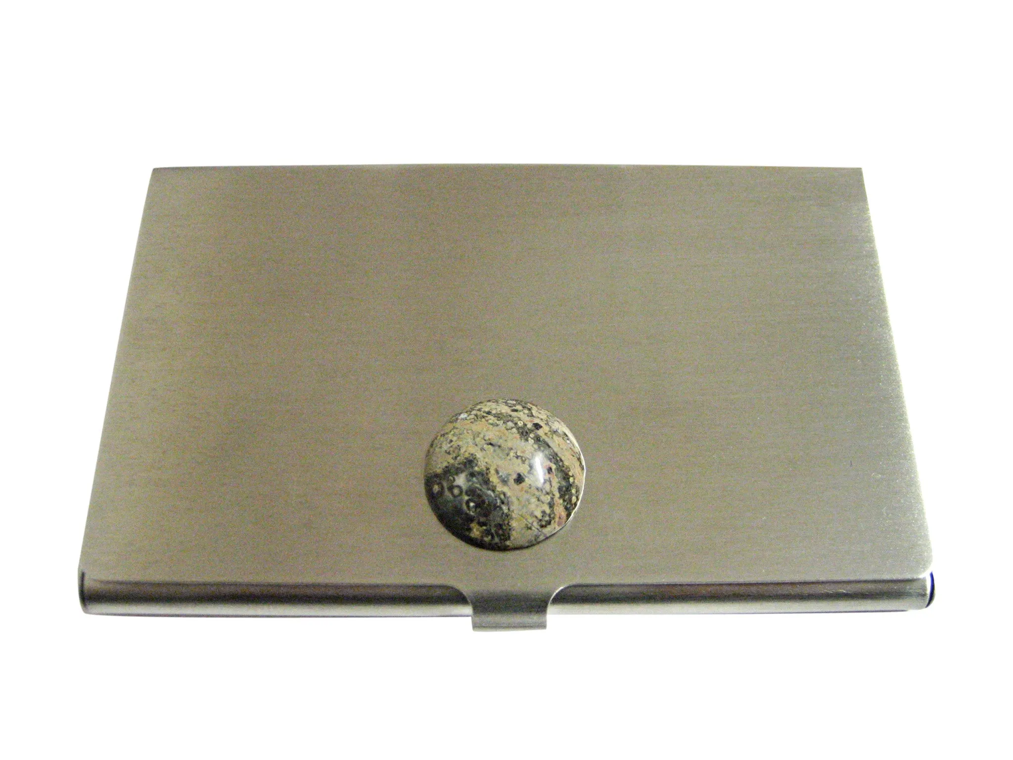 Leopard Skin Agate Gemstone Business Card Holder