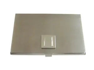 Letter H Etched Monogram Business Card Holder
