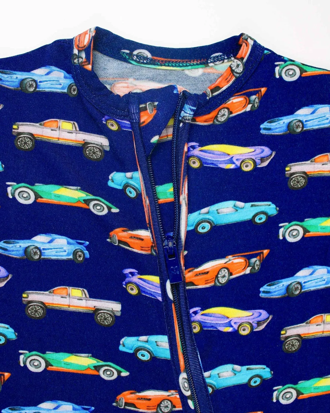 Lev Baby Jackson Race Car Baby Zippered Footies