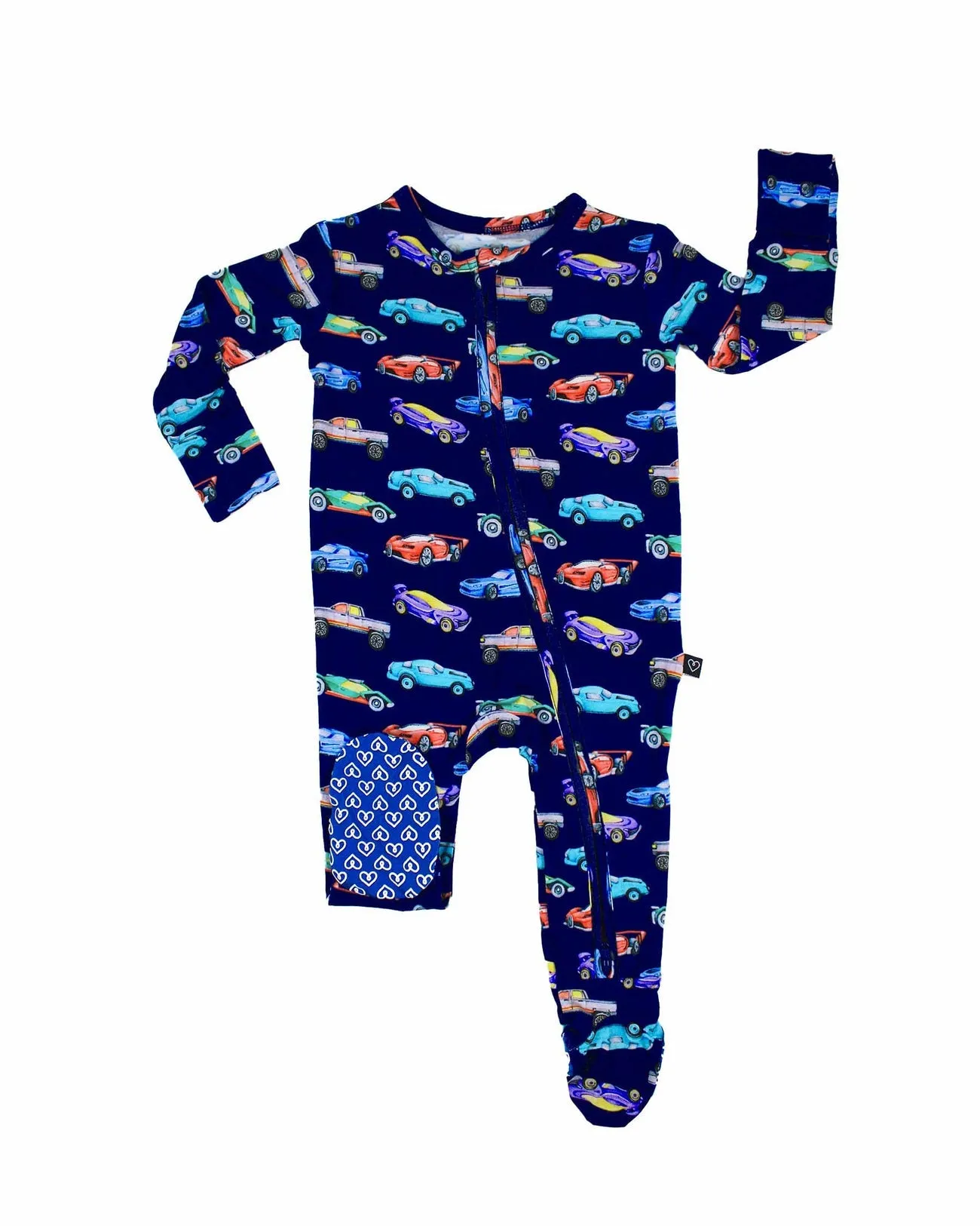 Lev Baby Jackson Race Car Baby Zippered Footies