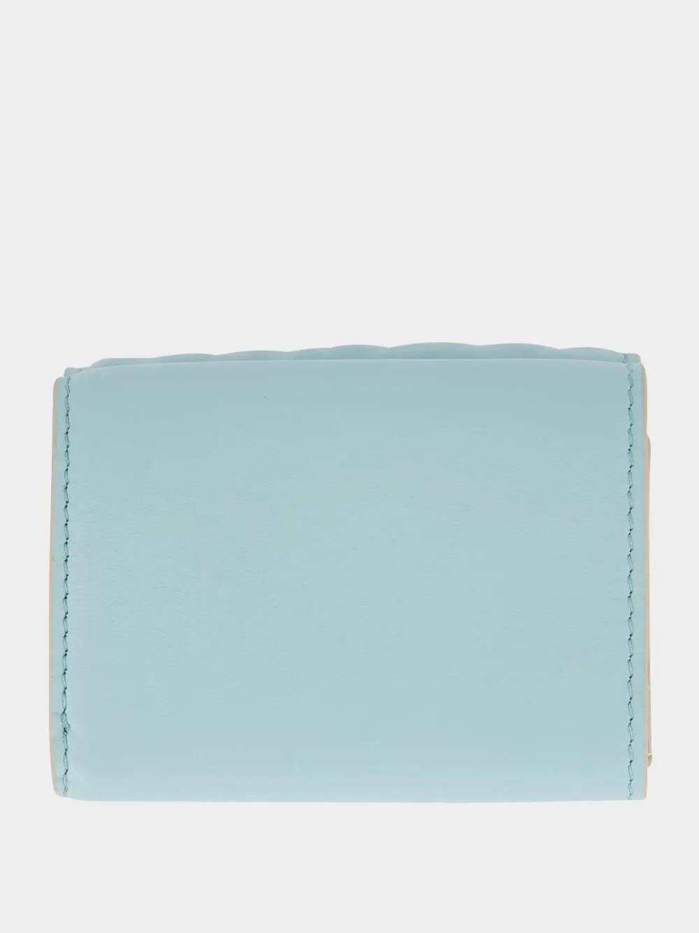 Light Blue Nappa Leather Baguette Wallet