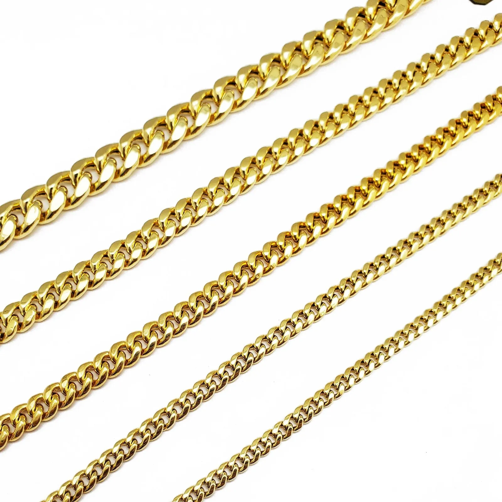 Lightweight/Hollow Box Lock Miami-Cuban Link Bracelet (10K)