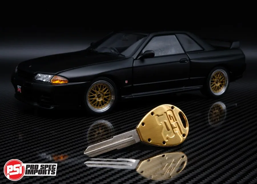 Limited Edition (99pc) 18K Gold Titanium Skyline GT-R Key Blank for R32 / R33