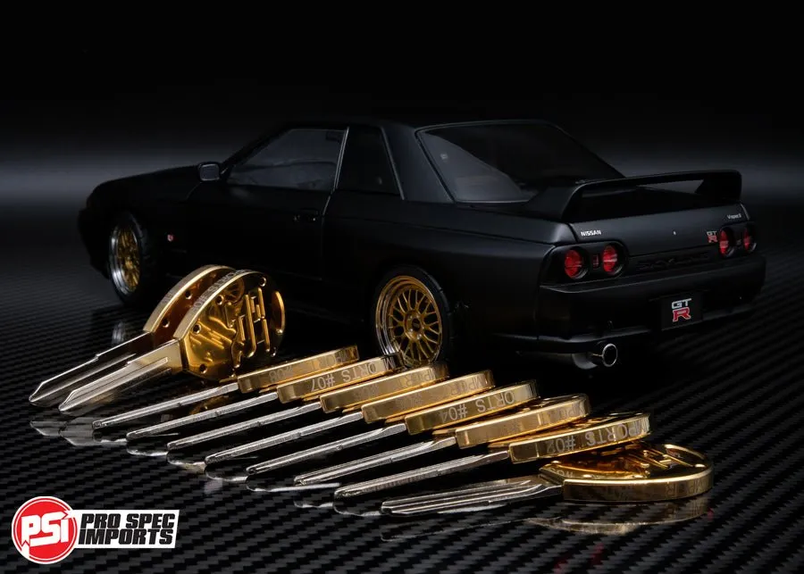 Limited Edition (99pc) 18K Gold Titanium Skyline GT-R Key Blank for R32 / R33