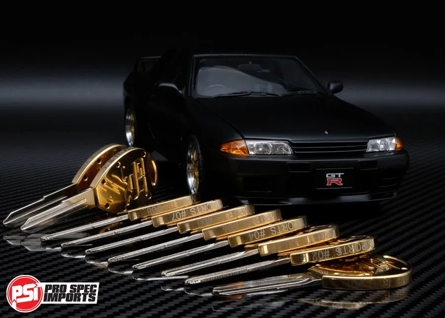 Limited Edition (99pc) 18K Gold Titanium Skyline GT-R Key Blank for R32 / R33