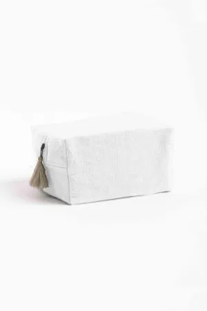 Linen Pouch-Angora White