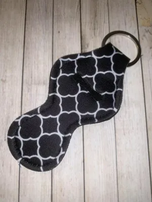 Lip Balm Holder Key Chain - Black Quatro