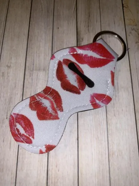 Lip Balm Holder Key Chain - Kisses
