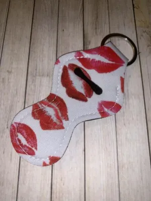 Lip Balm Holder Key Chain - Kisses