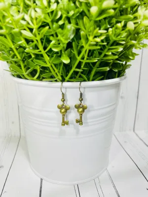 Lock N Key Mouse Earrings